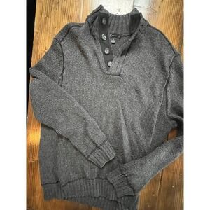 INC International Concepts Mens Charcoal Gray Knit Pullover Sweater Size XL